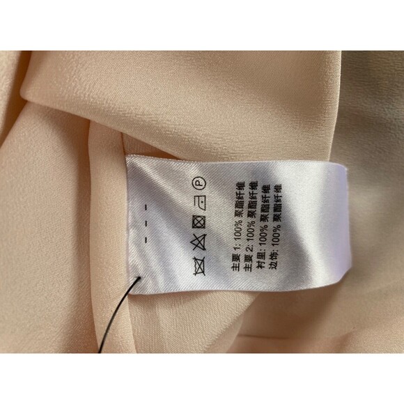 Self-Portrait Blush- Pink Asymmetric Graphic Floral Print Dress Size 6 NWOT - Picture 7 of 12